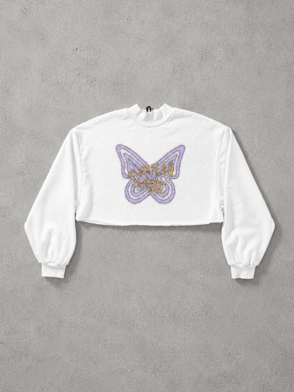 Divided Butterfly Cropped Sweatshirt XL Y2K Oversized